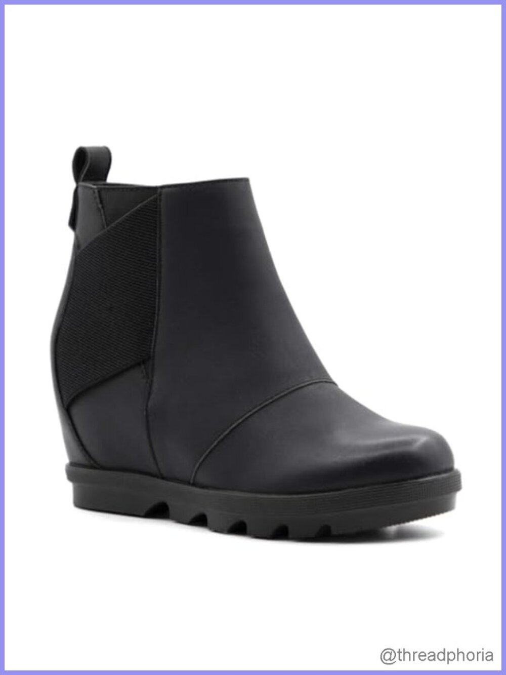 Women's Low Hidden Wedge Ankle Booties Faux Leather Comfort